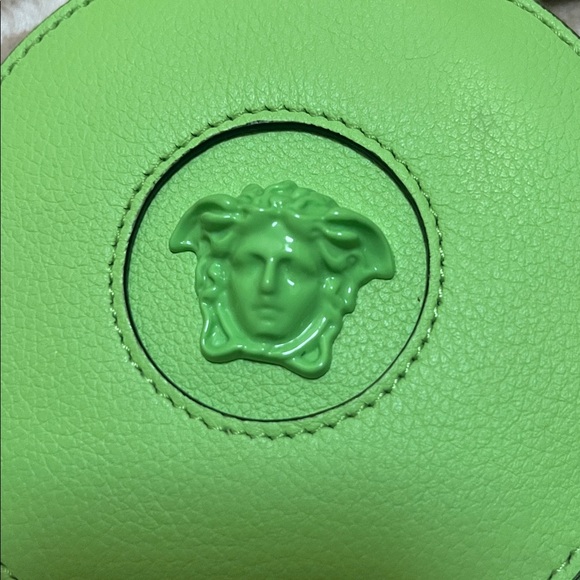 Versace Green Round Leather pouch - Picture 2 of 13